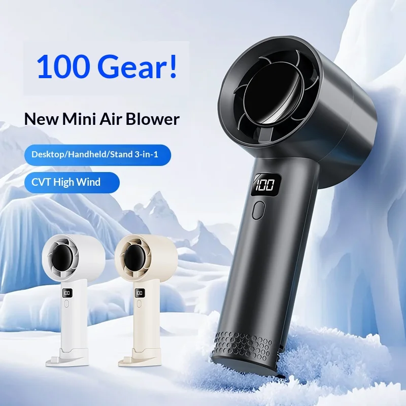 Outdoor Power Timer - Handheld Mini Fan, Powerful 1200mAh Wind