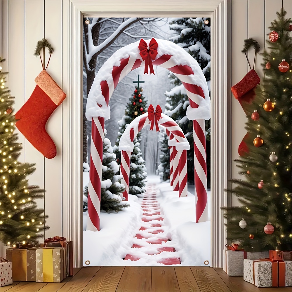 Outdoor Power For Wedding - 1 holiday polyester Christmas tree door