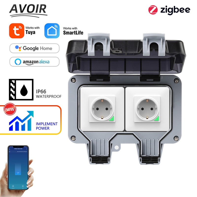 Outdoor Power Timer - Avoir Tuya Zigbee Electrical Sockets IP66
