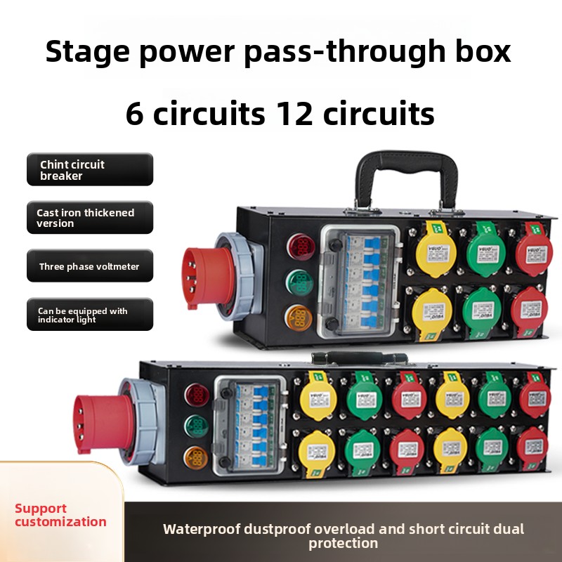Outdoor Power Rack - 12-In/6-Out Portable Power Distribution Box –