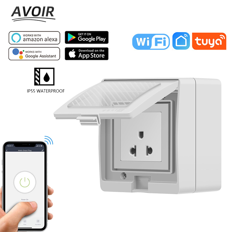 Avoir IP55 Tuya Smart Waterpro - Outdoor Power Outlet With Remote Control 评论和价格
