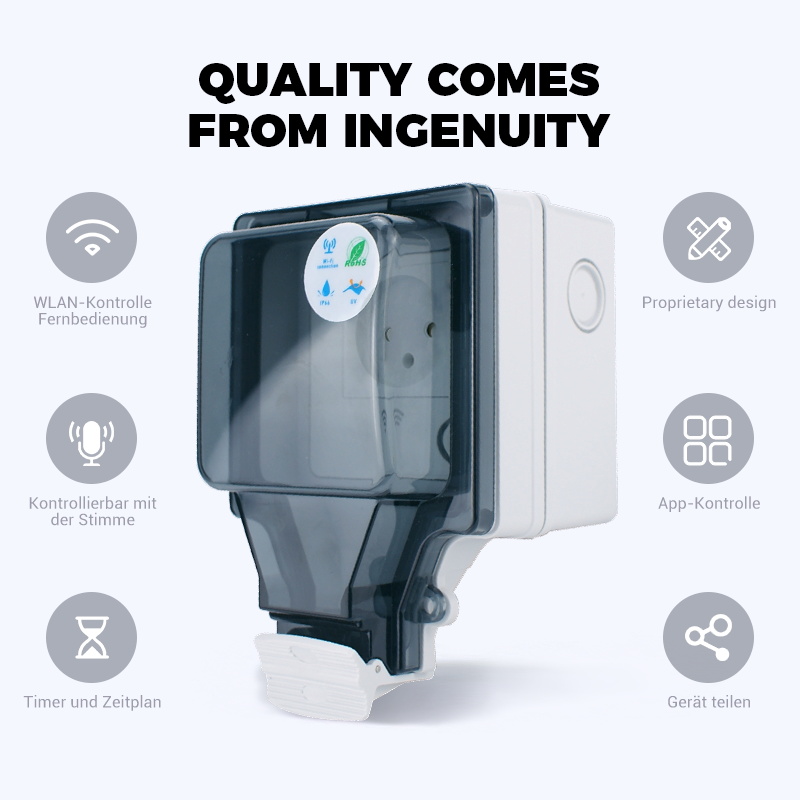 Avoir IP66 Outdoor Waterproof  - Outdoor Power Outlet With Remote Control 评论和价格