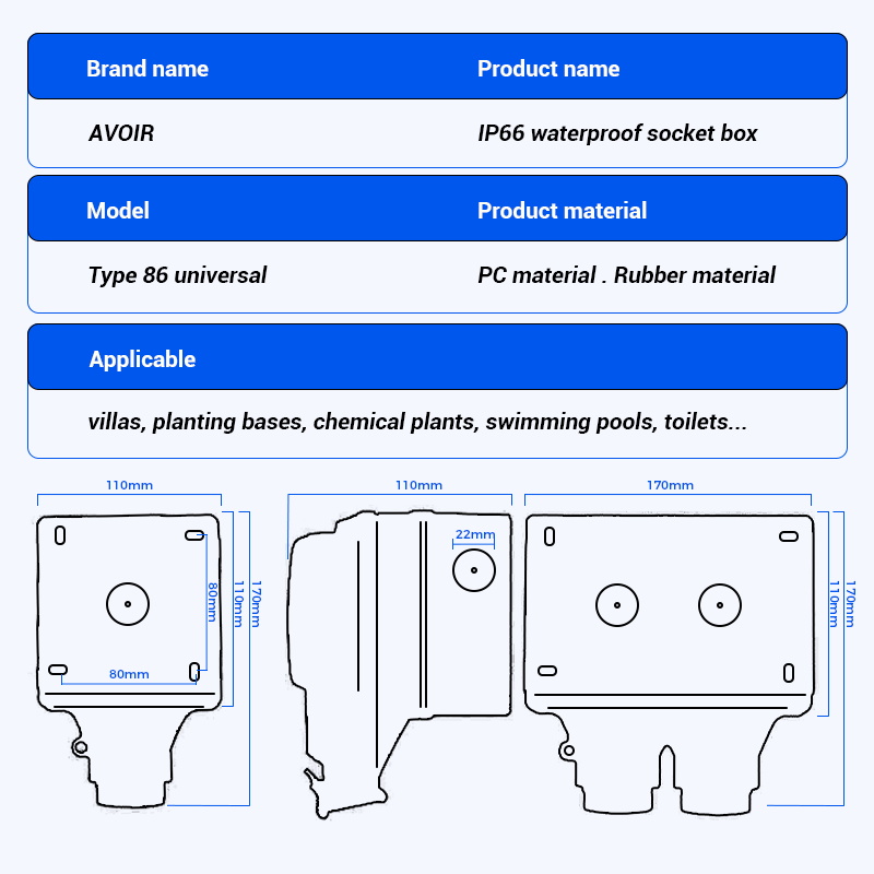 Avoir IP66 Outdoor Waterproof  - Outdoor Power Outlet With Remote Control 评论和价格