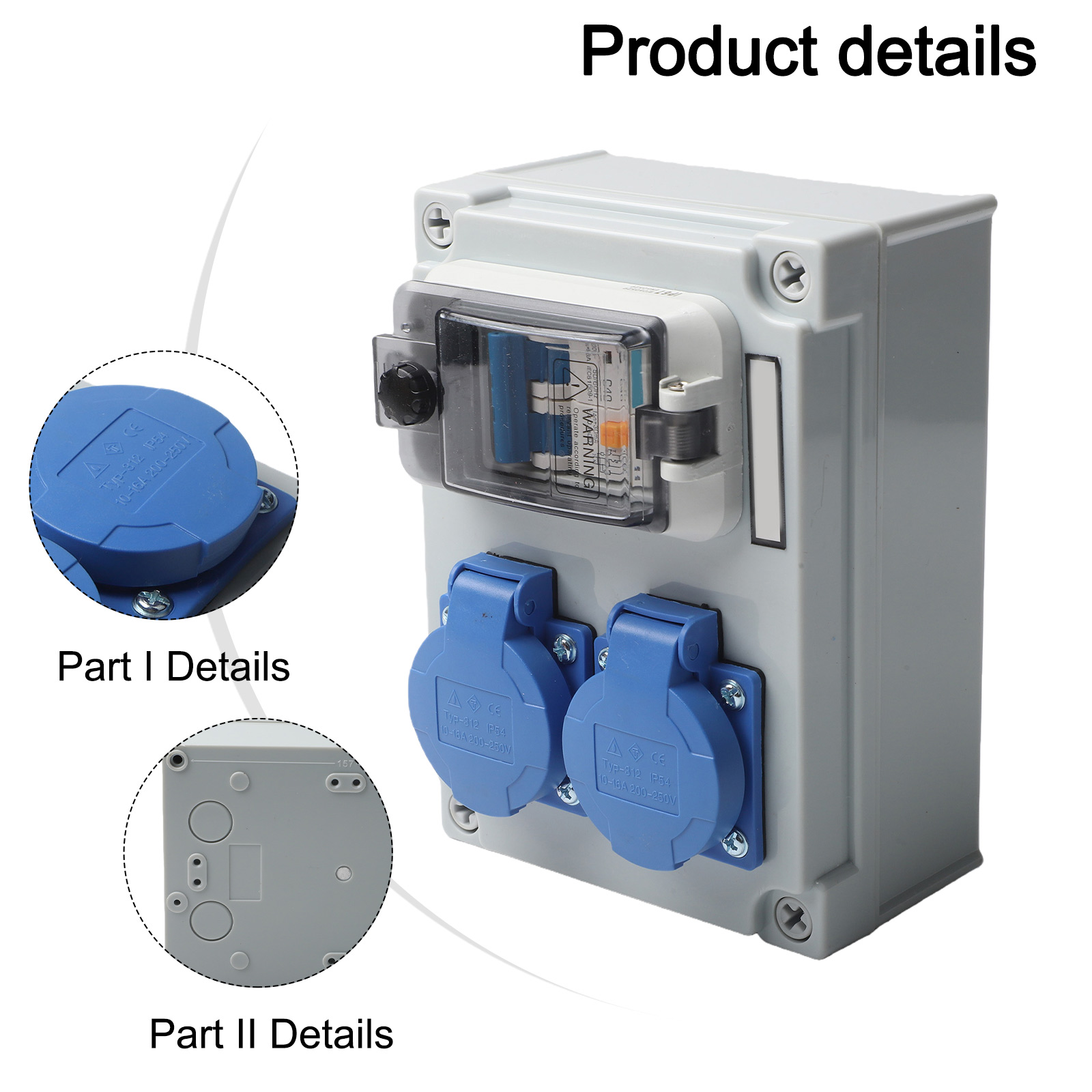 Gray Blue Wall Distributor Saf - Outdoor Power Distributors 评论和价格