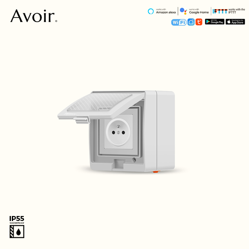 Avoir IP55 Tuya Wifi Electrica - Outdoor Power Outlet With Remote Control 评论和价格