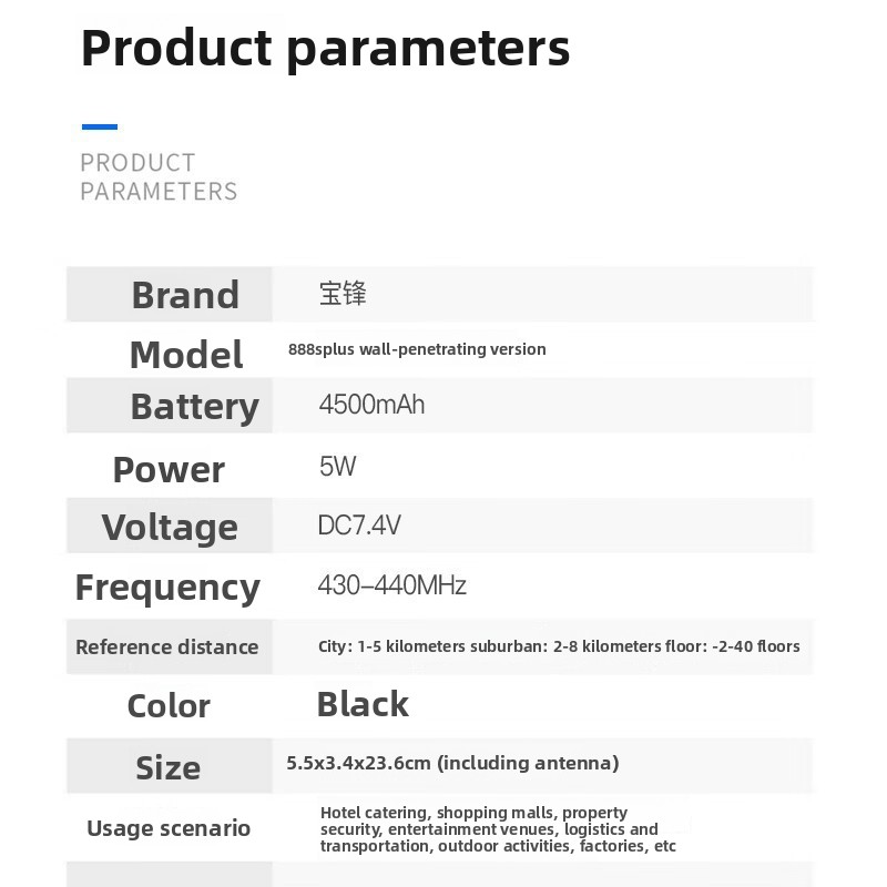Baofeng BF-888S Plus Wall-pene - Outdoor Power Plus 评论和价格