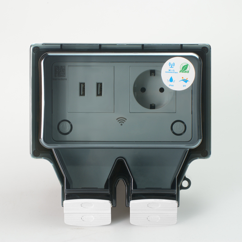 Avoir Tuya IP66 Waterproof Ele - Outdoor Power Outlet With Remote Control 评论和价格