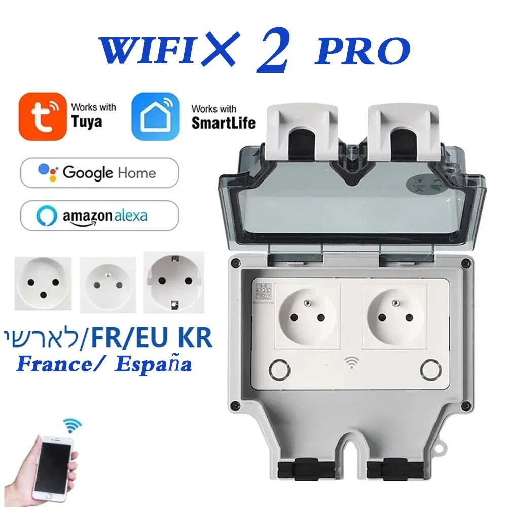 Tuya Waterproof Electrical Wal - Outdoor Power Outlet With Remote Control 评论和价格