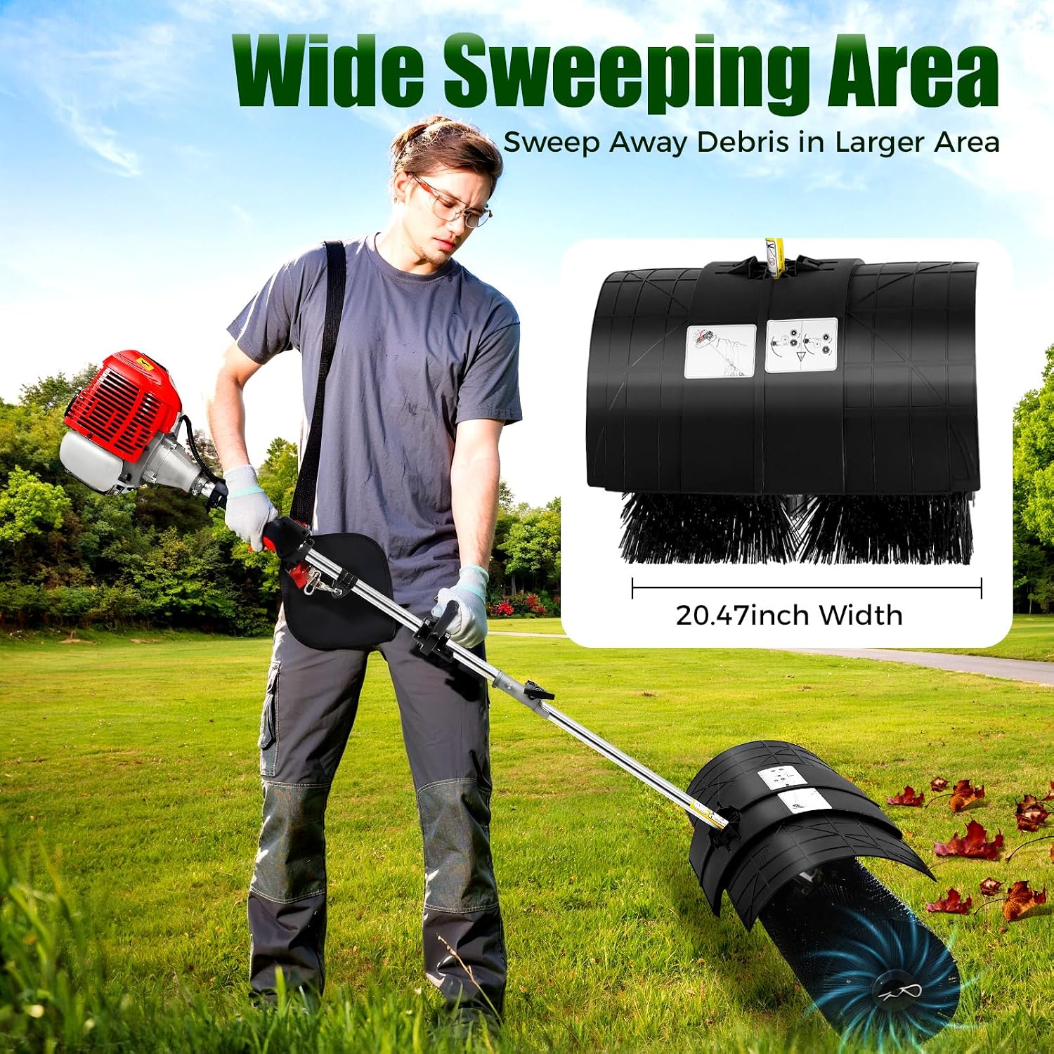 Gas Handheld Sweeper,Outdoor H - Outdoor Power Broom 评论和价格