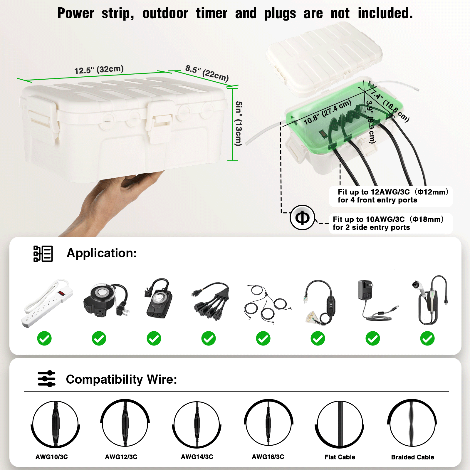 Large Outdoor Waterproof Elect - Outdoor Power Timer 评论和价格