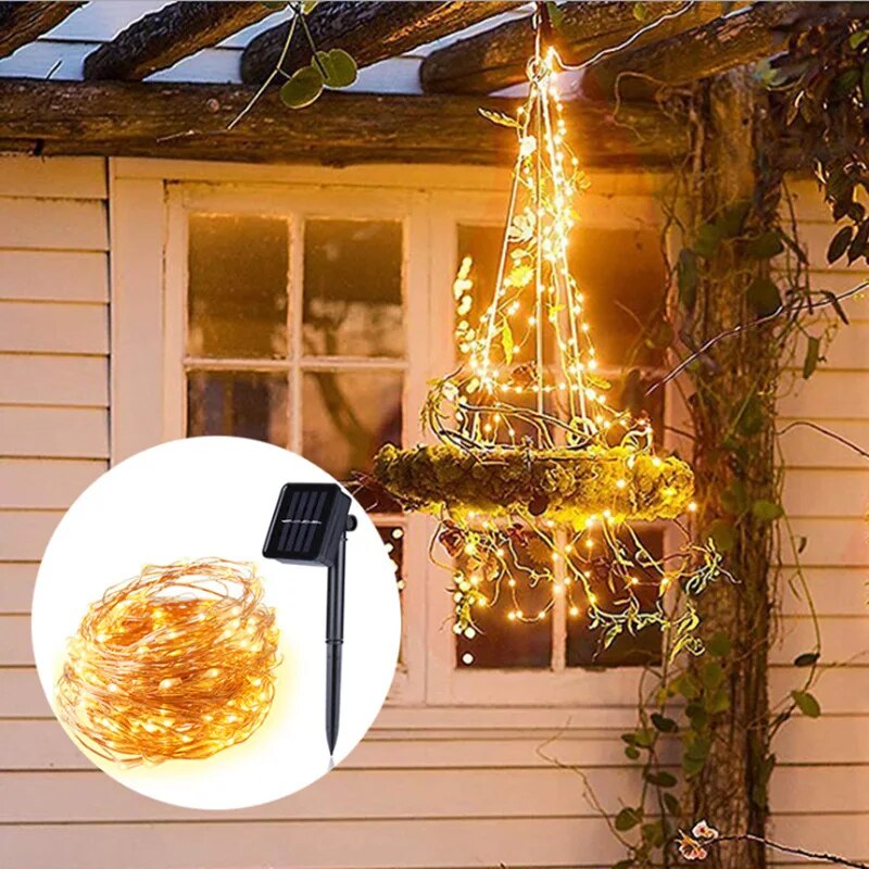 100 LED Solar Fairy Waterproof - Outdoor Power For Wedding 评论和价格