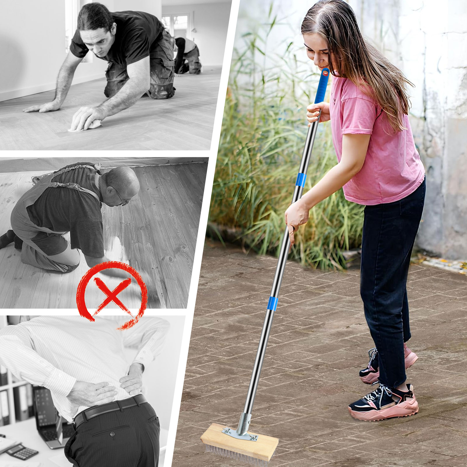 Deck Scrub Brush Wire Brush wi - Outdoor Power Broom 评论和价格
