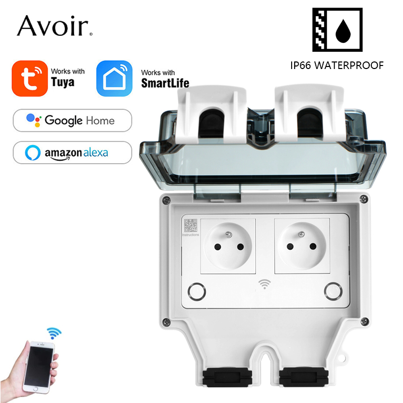 Avoir Tuya Power Socket IP66 O - Outdoor Power Outlet With Remote Control 评论和价格
