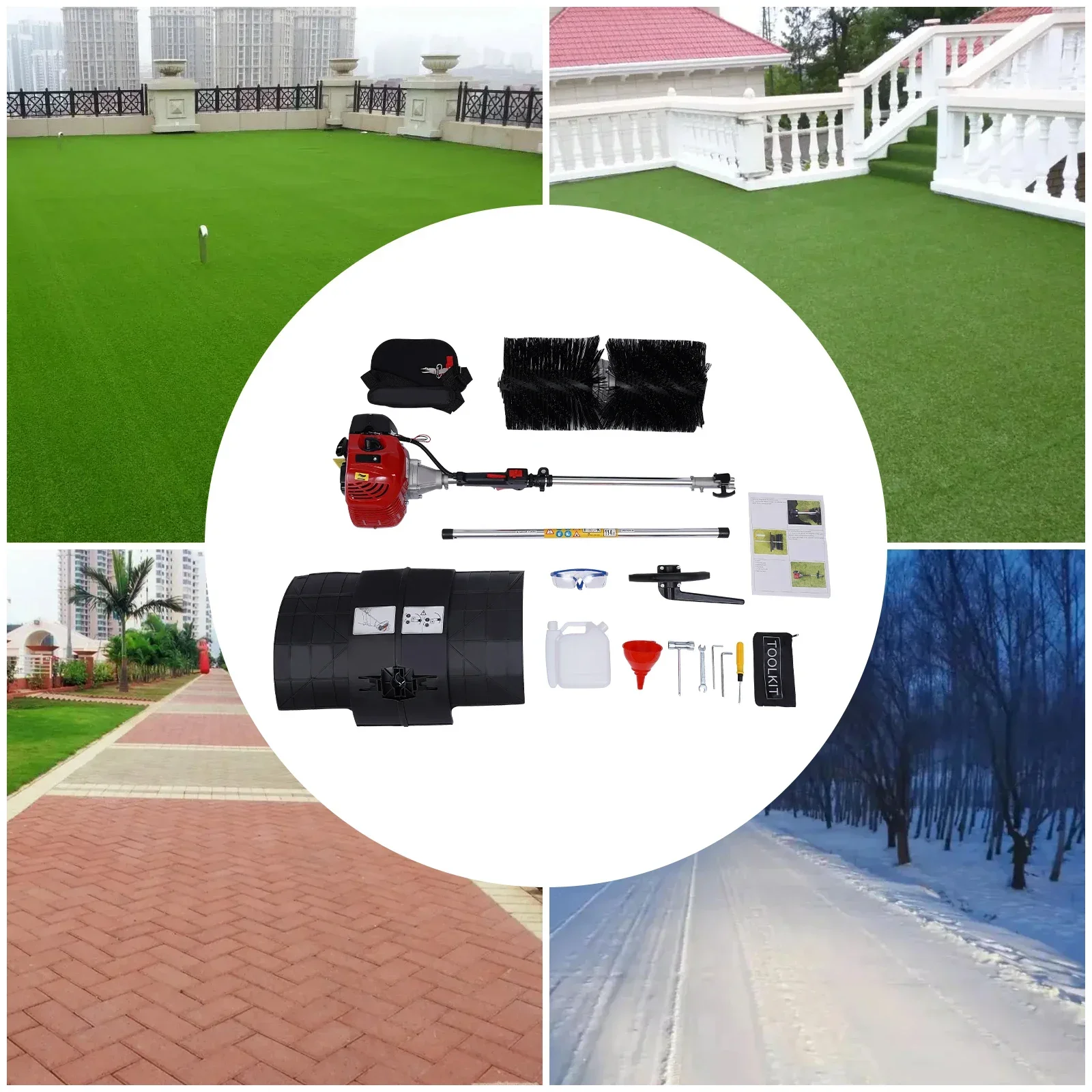 Push Sweeper 1.7KW / 2.3HP Out - Outdoor Power Broom 评论和价格