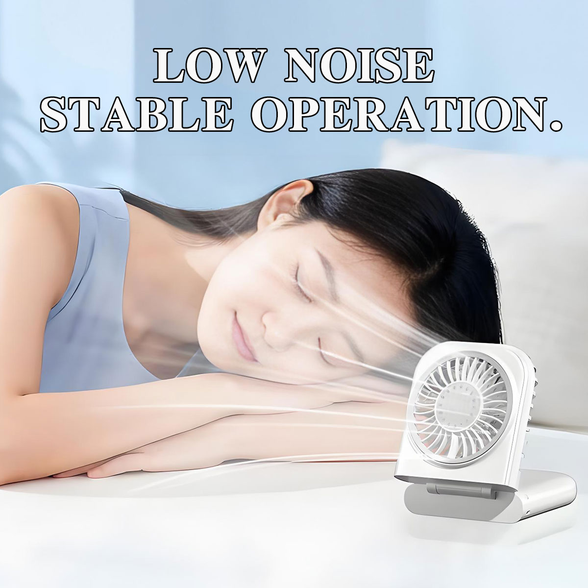 Foldable Handheld Desktop Fan  - Outdoor Power Timer 评论和价格